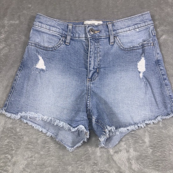 abercrombie kids Other - Abercrombie Kids Girls Light Wash Blue Denim Shorts Mid-Rise 13/14 Beachy Coast